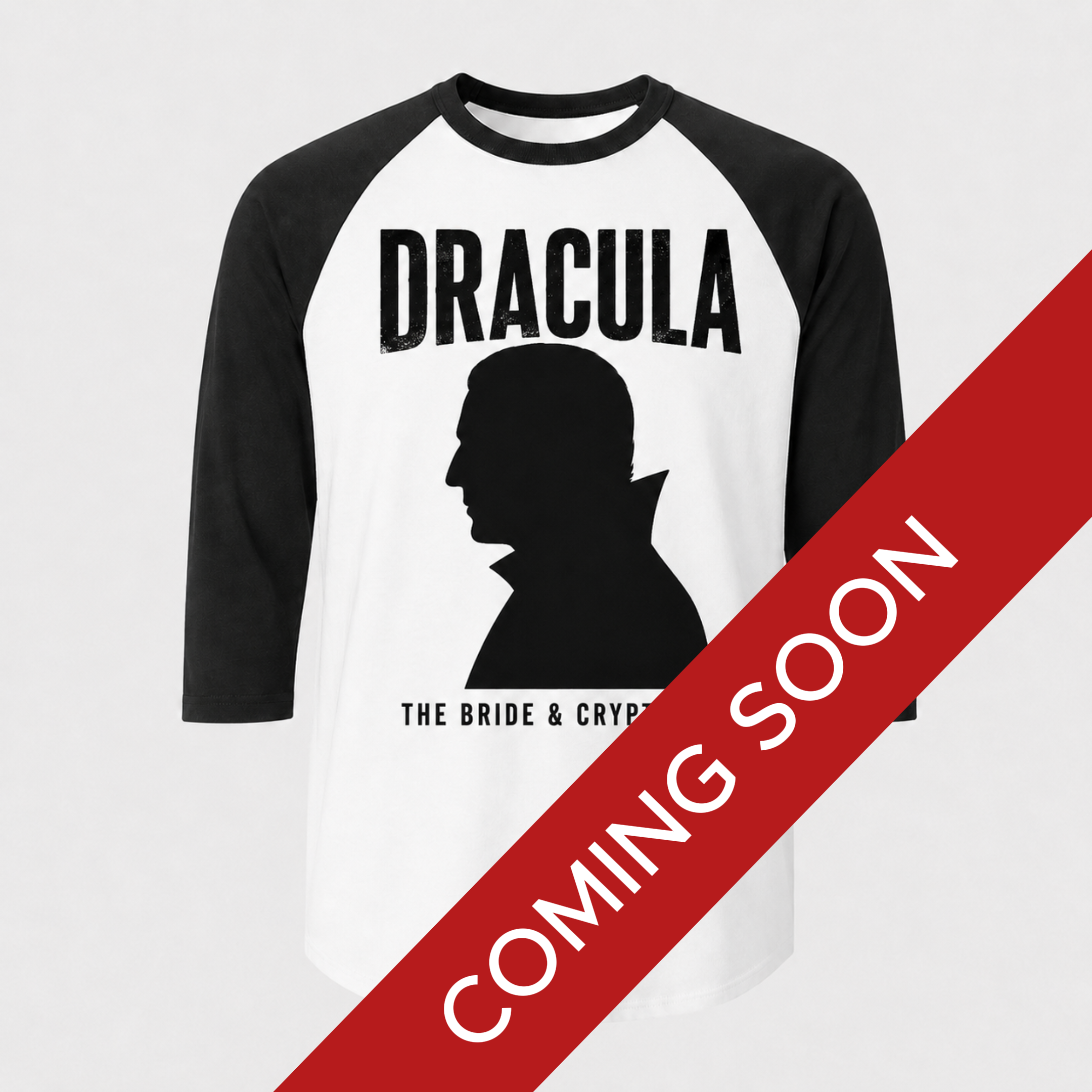 Dracula Sketch - 3/4 Sleeve Raglan Tee