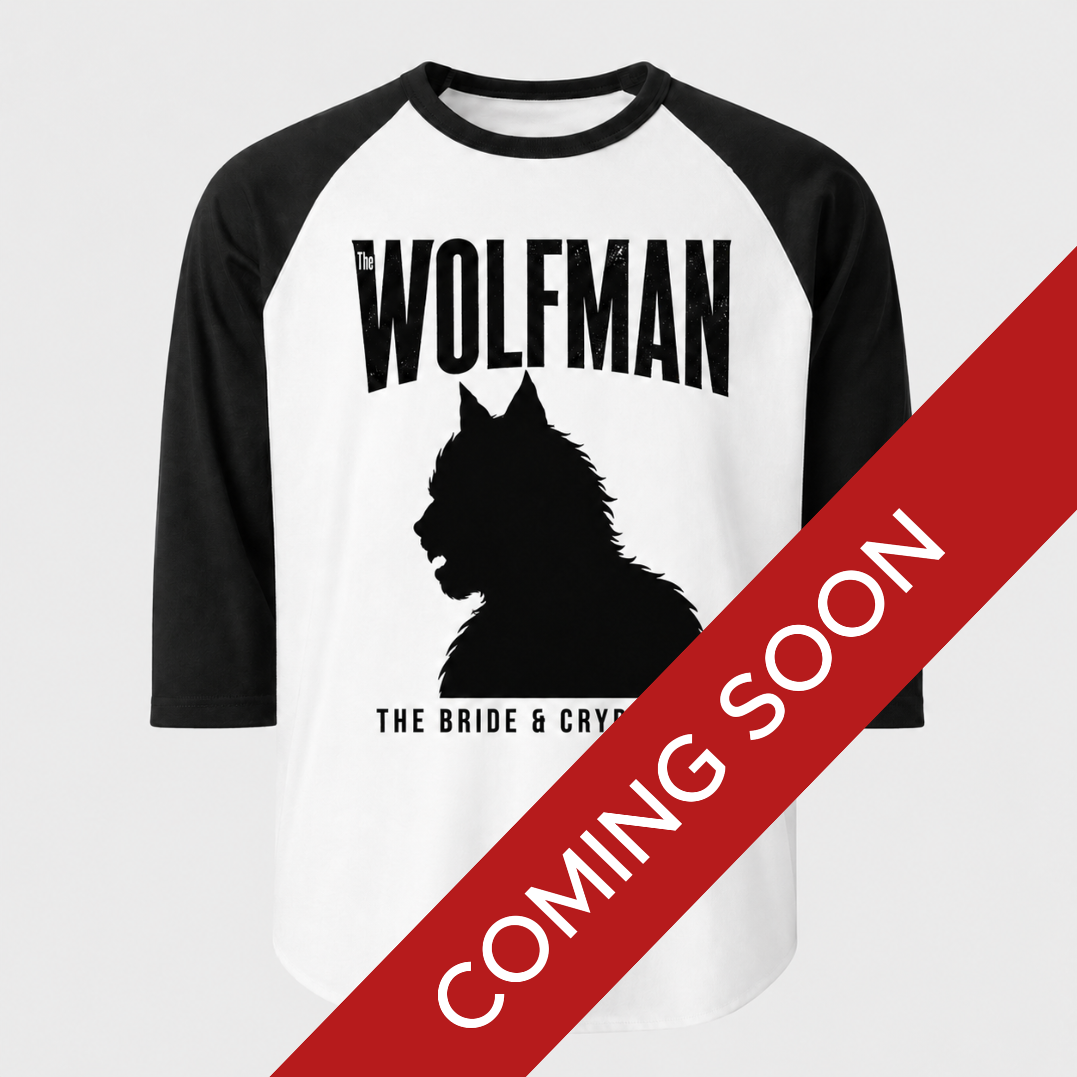 Wolfman Sketch - 3/4 Sleeve Raglan Tee